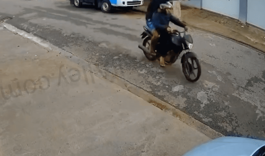 Man On A Motorcycle Gets Instant Karma While Doing A Drive By