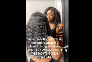 Woman Called A Girl She Met In The Club To Meet In The Restroom And Threw Her Against The Wall And Started Looking Into Her Eyes