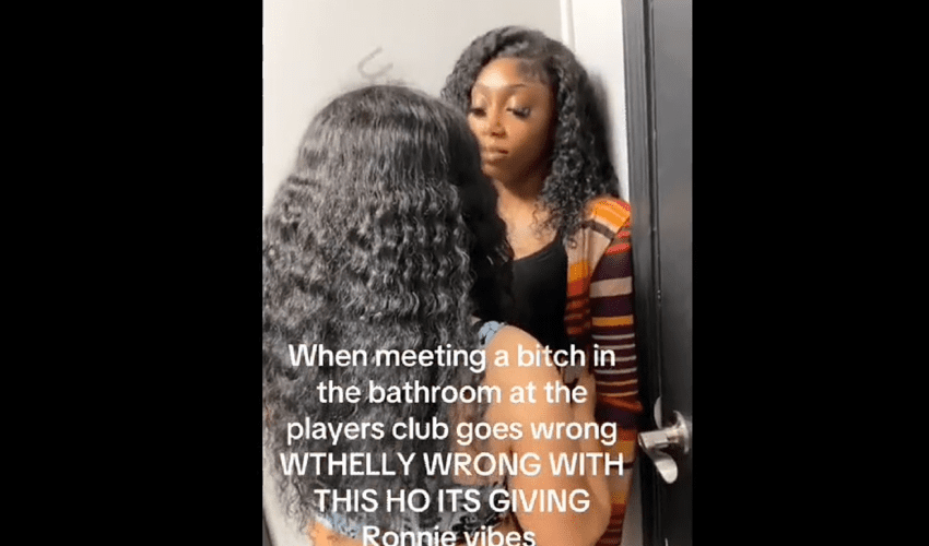 Woman Called A Girl She Met In The Club To Meet In The Restroom And Threw Her Against The Wall And Started Looking Into Her Eyes