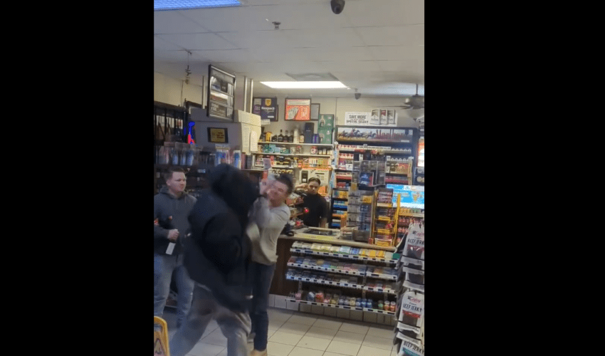 Dude Gets His Face Rocked In The Store For Starting Drama