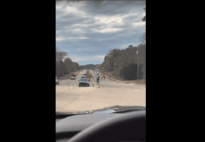 Off Duty Officer Use Spikes To Stop A Suspect But Ended Up Making Him Flip His Car