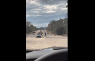 Off Duty Officer Use Spikes To Stop A Suspect But Ended Up Making Him Flip His Car