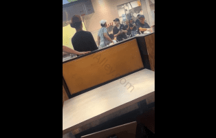 Mother Gets Angry And Goes Behind Chipotle Counter And Fixed Her Own Food While Screaming At The Manager For Being Disrespectful