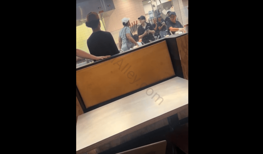 Mother Gets Angry And Goes Behind Chipotle Counter And Fixed Her Own Food While Screaming At The Manager For Being Disrespectful