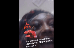 Woman Didn’t Even Duck After Her Babyfather Pulled Up And Sprayed Her House Up While She Was On Live