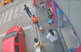 Wrong Place At The Wrong Time For A Mother With Her Newborn Child That Was Casually Walking