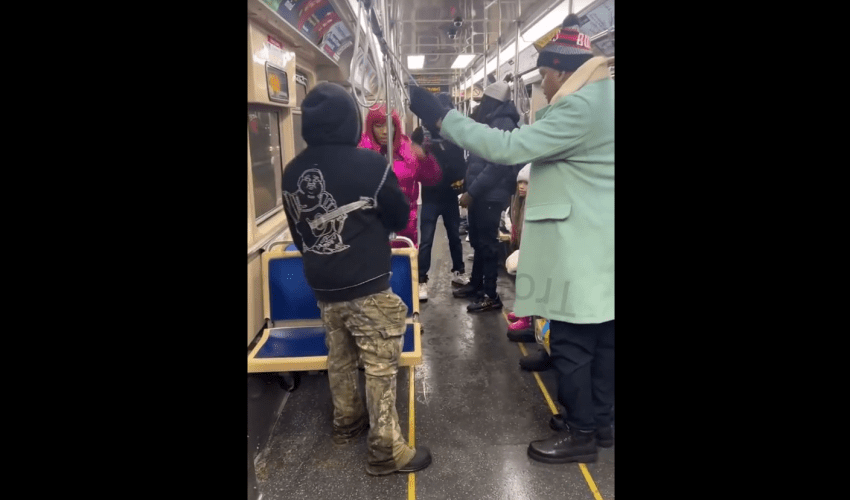 Mother And Father Told Their Small Daughter To Wait Outside While They Dealt With A Guy On The Train