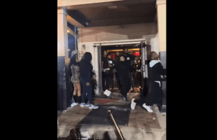 Dude Tried To Show Out In Front Of Some Girls By Breaking Into The Club But Didn’t Know Security Was Behind The Door