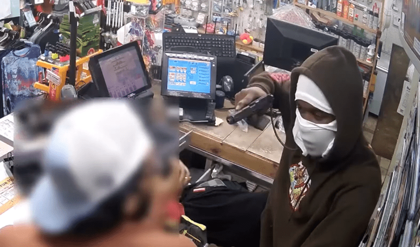 Robber Made His Own Homemade Ski Mask