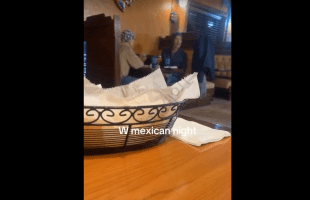 White Guy Gets Cups Thrown At Him In A Mexican Restaurant After He Tried To Make A Hispanic Woman Shut Up