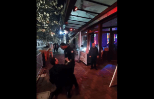 Security Guard Pushed The Drunkness Out A Guy After He Refused To Leave The Club For Being Too Drunk