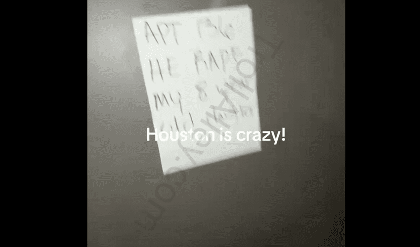 Girl Was Scared After Finding This Letter On Everybody Door In A Houston Apartment Complex