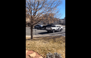 Two FBI Cars Tried To Use A Tactic To Block A Car In A Suburb Neighborhood In Colorado