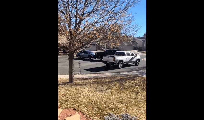 Two FBI Cars Tried To Use A Tactic To Block A Car In A Suburb Neighborhood In Colorado