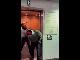 Dude Put Hands On His Babymother Boyfriend After He Went In The Same Elevator As Him To Go To A Court Date