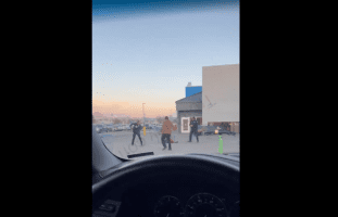 Dude Handles Two Police Officers At Walmart Pick Up