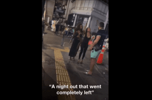 Two Women Thought It Was Ok To Run After A Man After He Walked Off During The Altercation