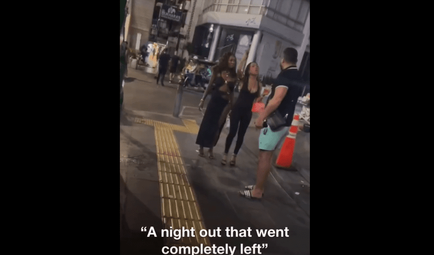 Two Women Thought It Was Ok To Run After A Man After He Walked Off During The Altercation