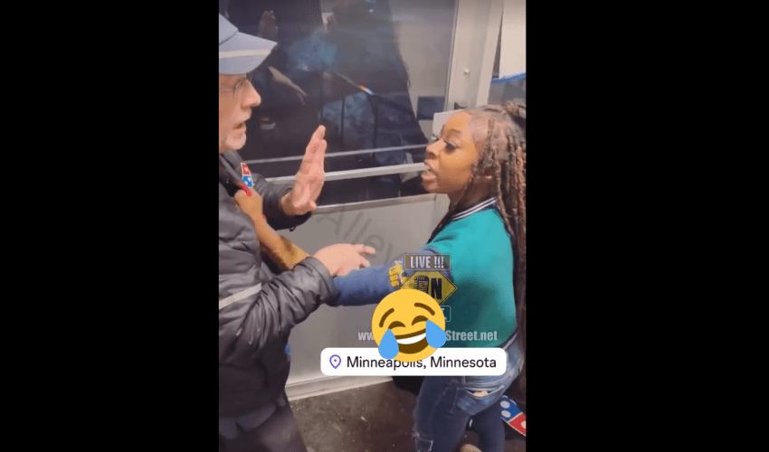 Dominoes Driver Gets Handled By Woman After He Tried To Take The Pizza Back Because She Didn’t Tip