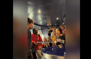 Dude Gets Embarrassed And Drenched In Water By A Girl By After He Was On Some Creep Shii On A Cruise