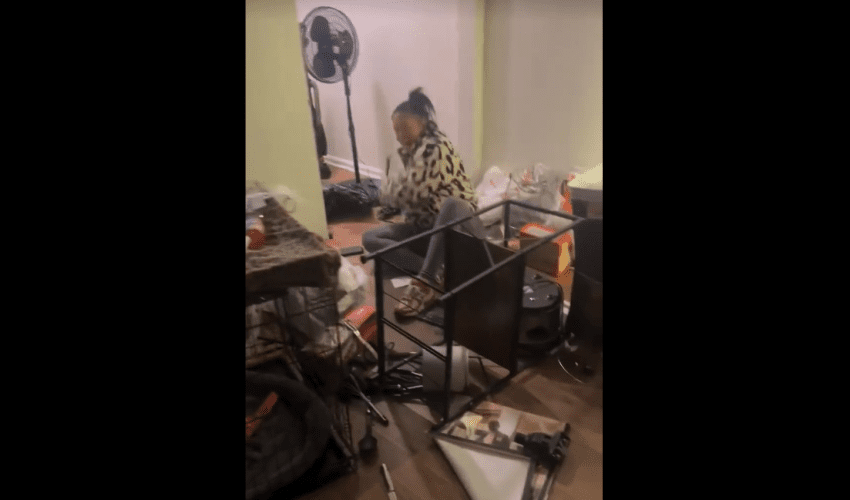 White Woman Throws A Temper Tantrum And Destroys Her Boyfriend House After She Found Out He Was Putting Her Out For A Black Woman
