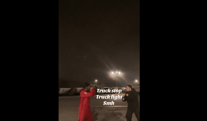 Truck Driver Called Another Truck Driver Hands And Caught Fade With Him After He Kept Looking At Him Crazy