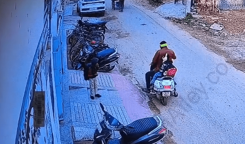 Careless Father Left His Kid On A Running Motorcycle And This Happened