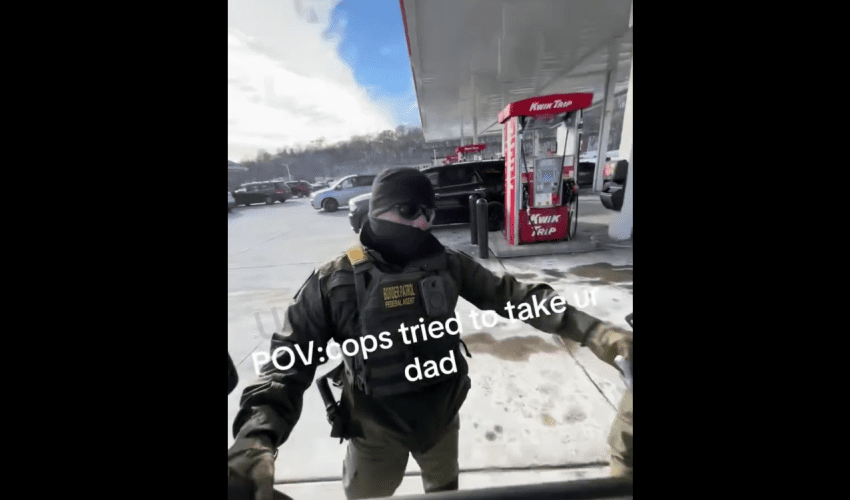 Dude Protects Himself After 3 Ice Agents Open His Car Door And Tried To Take His Father Away
