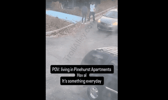 Dude Flashed After His Girl Kept Putting Her Hands On Him While He Had His Hands Up