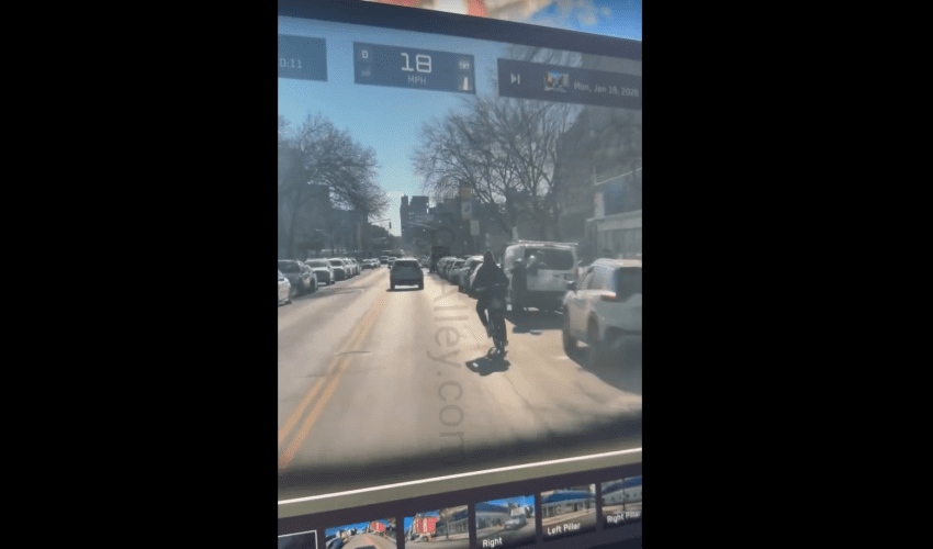 Woman Just Threw A Walker At A Man While He Was Riding His Bike In Brooklyn