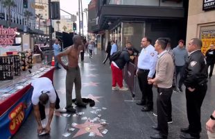 50 Year Old Man Check Multiple Security Guards After They Kept Disrespecting Him The Walk Of Fame