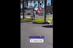 Maga Supporter Gets Taken Down After He Tried To Take A Mexican Flag Combined With American Flag From A Hispanic Guy