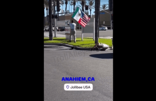 Maga Supporter Gets Taken Down After He Tried To Take A Mexican Flag Combined With American Flag From A Hispanic Guy
