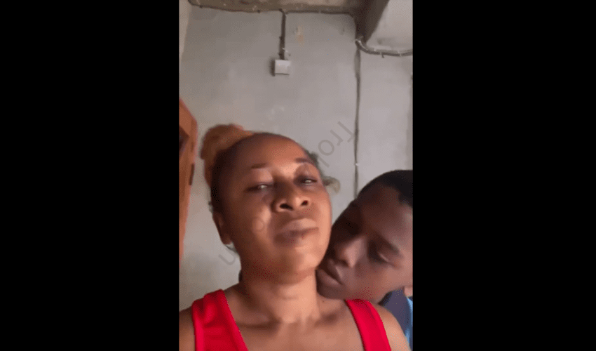 People Are Concerned After Seeing This Mother And Son Duo On Camera Being Weird