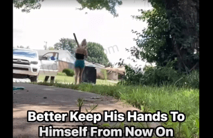 Girl With A Baseball Bat Teaches Her Mother Boyfriend A Lesson For Putting Hands On Her Mother