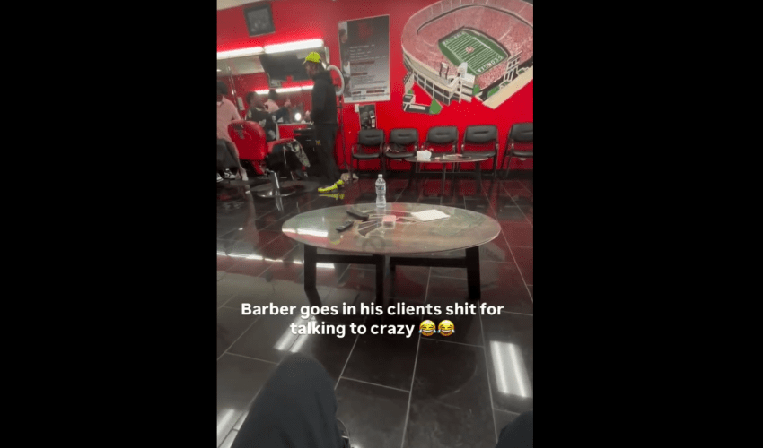Barber Put His Client In His Place For Talking Crazy To Him In The Shop