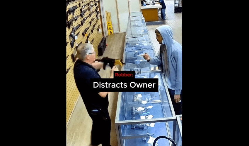 Robber Distracts Owner To Run Off With The Specific Gun He Wanted