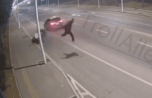 Car Made Him Flipped And Saved His Life