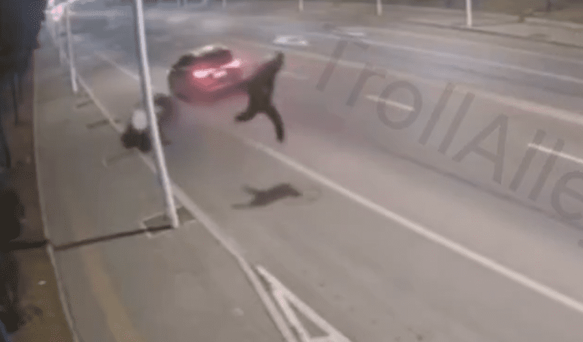 Car Made Him Flipped And Saved His Life