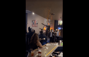 Chair Battle At The Bar