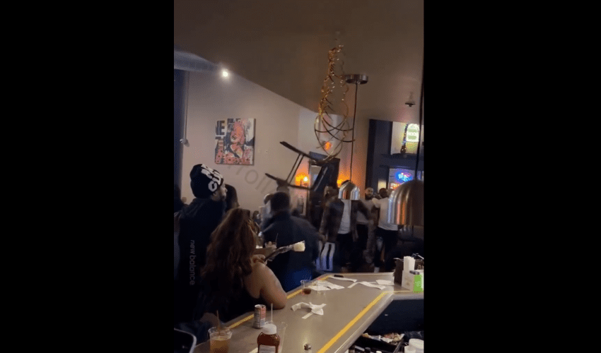 Chair Battle At The Bar