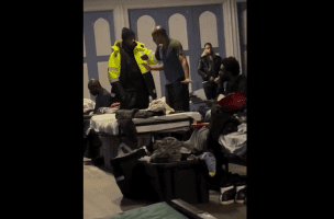Homeless Goes Off On Security Staff In Shelter After He Kept Pressing Him To Talk To Him
