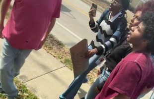 Dude Gets Crowded By Kids After He Tried To Protect Ice Agents During A Protest