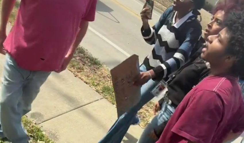 Dude Gets Crowded By Kids After He Tried To Protect Ice Agents During A Protest