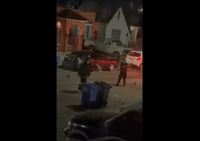 Two Dudes Use Kids Scooters To Go At It During A Altercation