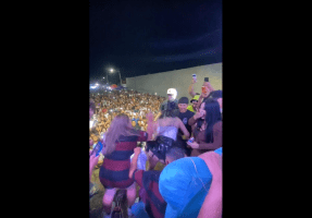 Woman Gets Mad After A Woman Was Dancing On Her Husband At A Event And Ended The Session Quick