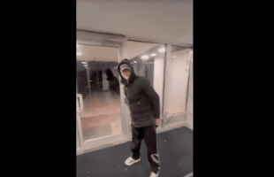 Homeless Man Pulled A Box Cutter Out After Security Tried To Kick Him Out While Sleeping