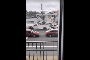 City Worker Had No Choice But Too Jump But Didn’t Land Properly