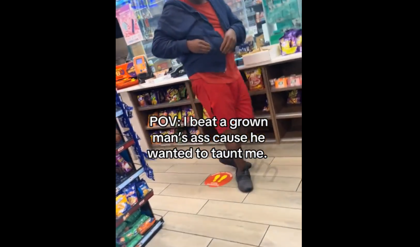 Stud Handles A Grown Man After He Flashed Her Outside