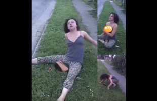 Bystanders Found A Young Girl That Couldn’t Control Herself After Smoking